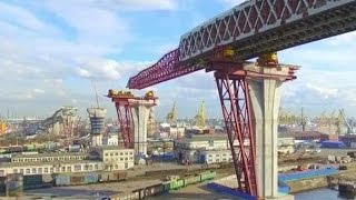 Репортаж со стройки моста в составе ЗСД через Морской канал