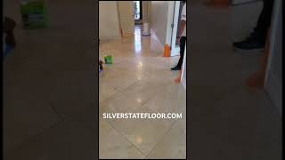 CREMA MARFIL MARBLE TRANSFORMATION PROCESS LIKE A DIAMOND BY SILVER STATE FLOOR RESTORATION