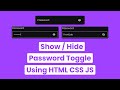 How to Create Show Hide Password Toggle Using HTML CSS And Javascript