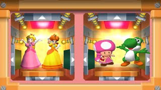 Mario Party 7 - 8 Player Ice Battle - Peach Daisy Vs Toadette Yoshi