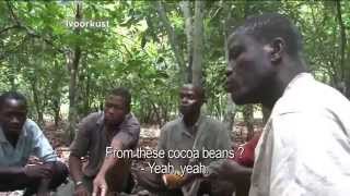 Ivory Coast Cocoa farmers taste Chocolate for the first time.