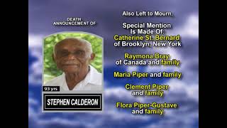 Stephen Calderon ~ Long Obituary
