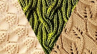 14 схем вязания красивейших узоров спицами.14 knitting patterns of the most beautiful patterns.