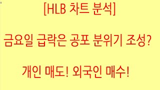 [HLB차트분석]금요일 급락은 공포 분위기 조성? 다음 주 불확실성 해소하며 상승해보자! #hlb #hlb주가전망 #에이치엘비