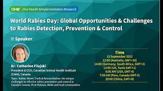 Rabies Webinar: Dr. Catherine Filejski #9: Journal One Health \u0026 Implementation Research