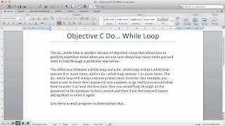 Objective C Tutorials 40 Do While Loop