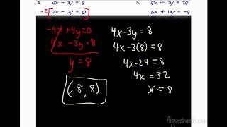 Traditional Algebra 1 Solving Linear Systems using Elimination 8.3 Flippedmath