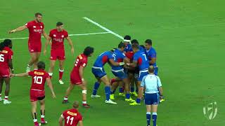 RUGBY SEVENS SAMOA BUNDLE PLAYER INTO TOUCH - FUNNY RUGBY 7S