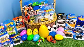 Hot Wheels Matchbox Easter Egg Surprise Toy Car Basket!