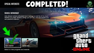 Completed! - Vehicle Enthusiast Career Challenge! | GTA Online Help Guide