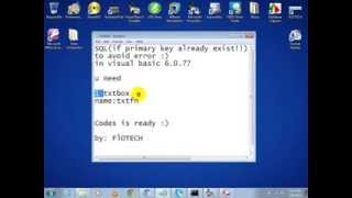 FLOTECH TUTORIAL: VB 6.0 SQL Exist Data
