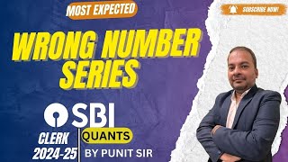 SBI Clerk Quants 2024 | Complete Wrong Number Series in One Video | By Puneet Sir