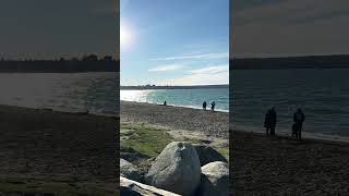 Strolling by the Downtown Vancouver beach under the beautiful sun! ☀️🌊”