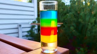 How To Make a RAINBOW WATER | Sugar Water Density Experiment