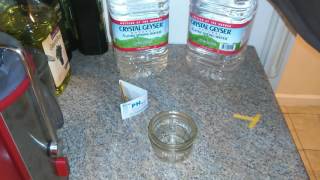 Crystal Geyser water pH test vs Home tap water.