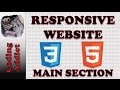 Responsive Website HTML5 and CSS3 7 - Main Section