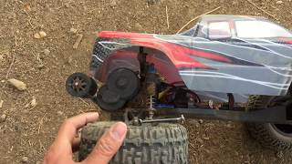 Baseltek NX2 Brushless aka Helion Conquest aka HSP Grampus - BMX Park Jumps, Broken Rear Suspension