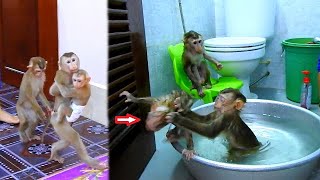 O.H NO!! Sovanny Use Last Style To  Take Naughty Sister Jula To Take Bath While Girl Try To Escape.,