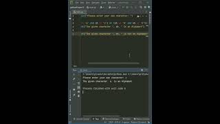 Python program to check character is Alphabet or not #shorts #pythonprojects #pythontutorial #short