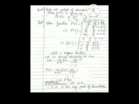 Find Discontinuity Calculus Continuity Function - YouTube