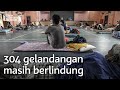 Ratusan gelandangan masih berlindung