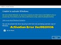 How To Fix Windows Activation Error 0xc0020036