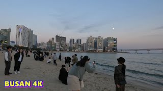 [4K] Gwangalli Beach Busan Korea 연인들의 가을바다 광안리 広安里 プサン 韓国 La plage بوسان Coréa пляж Hàn Quốc เกาหลี