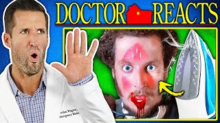 ER Doctor REACTS to Craziest Home Alone Traps #2