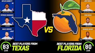 BEST Players from TEXAS vs FLORIDA in the NFL!!