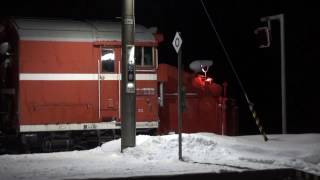 2016年度初日の石北本線DE15常排ラッセル Snowplow train,Sekihoku line,Hokkaido,Japan