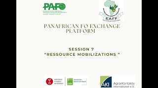 Session 7 Resource Mobilization