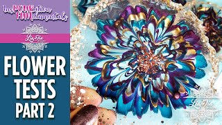 LiaDiaDesigns | FLOWER Testing! Part 2 - Peacock or Mardi Gras? - Epoxy Resin Flower Coasters