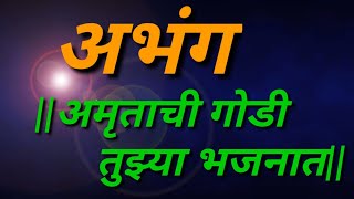 अमृताची गोडी तुझ्या जीवनात|मनाचा विसावा सुखी जीवनात|amrutachi godi tujhya jivnat|abhang|vitthal