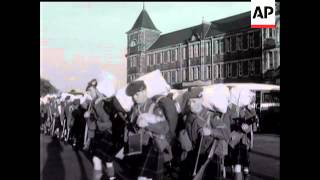 GORDON HIGHLANDERS LEAVE REDFORD BARRACKS