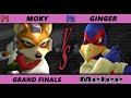 Hax's Nightclub S2E1 GRAND FINALS - Ginger (Falco) Vs. moky (Fox) SSBM Smash Melee