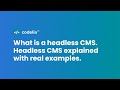 What is a headless CMS: headless CMS explained (with real examples)