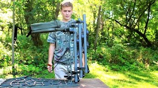 XOP vanish Evo treestand and climbing sticks unboxing \u0026 review (mobile hunting setup)