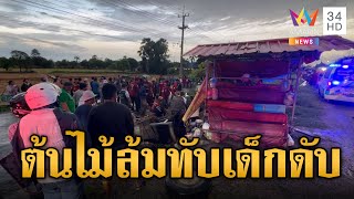 สุดเศร้า พายุซัดต้นกระถินยักษ์โค่นล้มทับเด็ก 8 ขวบเสียชีวิต  | ข่าวเที่ยงอมรินทร์ | 12 ก.ย. 67