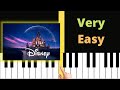 Disney Intro Theme | VERY EASY Piano tutorial