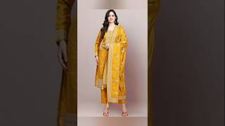 beautiful pretty look yellow suit designs #fashion #foryou