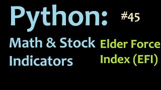 Python Finance and Math Tutorials: Graphing the Elder Force Index (EFI) in Matplotlib