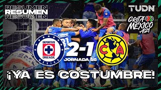 Resumen y goles | Cruz Azul 2-1 América | Grita México BBVA AP2021 - J16 | TUDN