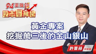 【94要賺錢 股市豐神榜】黃金專案 挖掘萬三後的金山銀山｜20201119｜分析師 許豐祿