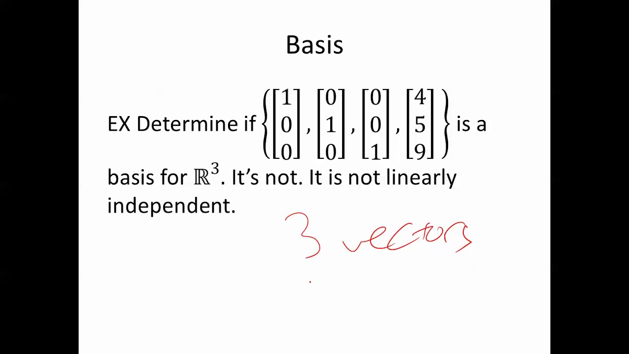 Basis And Dimension - YouTube