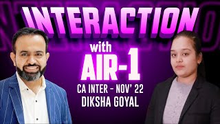 Meet AIR-1 | CA INTER | Diksha Goyal