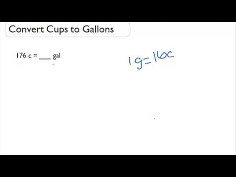 Convert Cups To Gallons - YouTube