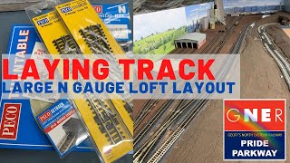 Laying N Gauge Track - N Gauge Loft Layout - Ep 21