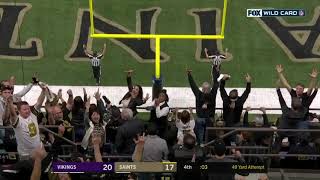 Will Lutz makes clutch field goal to send it into overtime Vikings Vs Saints