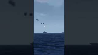 Moment of attack on the Black Sea Russian missile cruiser Moskva/Military Simulation #shorts