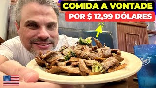 COMIDA À VONTADE por $12,99! SELF SERVICE em ORLANDO 🇺🇸 | Onde Comer Bem e Barato!